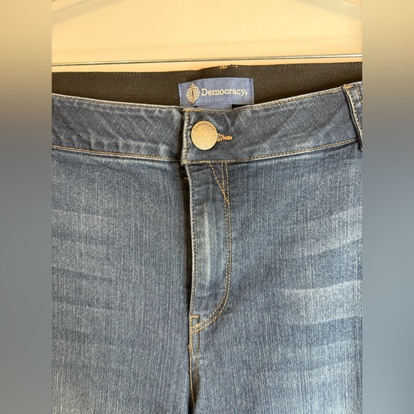 Democracy Women’s Stretch Denim “Ab”solution Straight Leg Indigo Jeans Size 24W - Picture 4 of 10